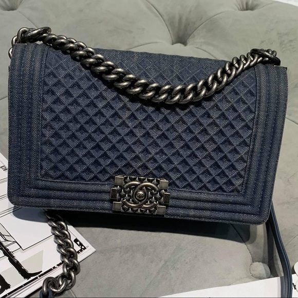 CHANEL Handbags - LIMITED EDITION DENIM DIAMOND QUILTED MEDIUM